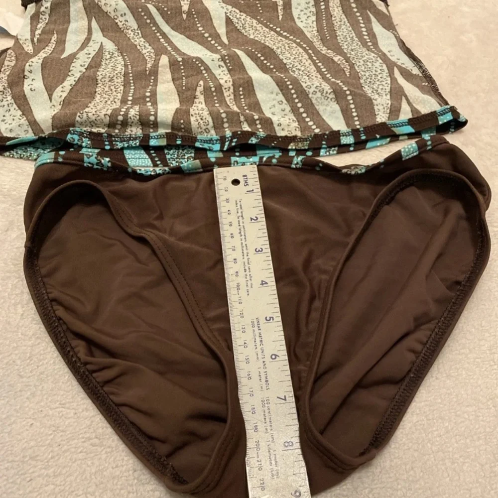 St. John's Bay Aqua and Chocolate Bikini